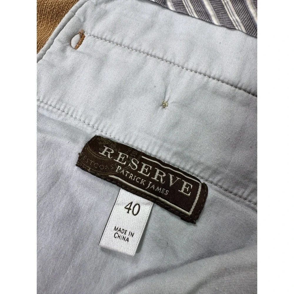 Patrick James Corduroy Pants Mens 40 (Measures 43x28) Brown Stretch